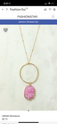 Oval druzy  stone necklace